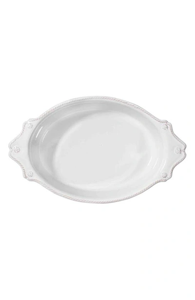 Shop Juliska Berry & Thread Set Of 2 Oval Ceramic Baking Dishes In Whitewash