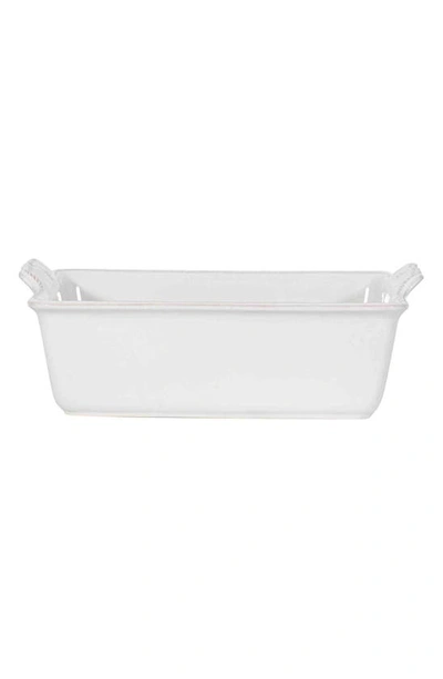 Shop Juliska Berry & Thread Square Ceramic Baking Dish In Whitewash