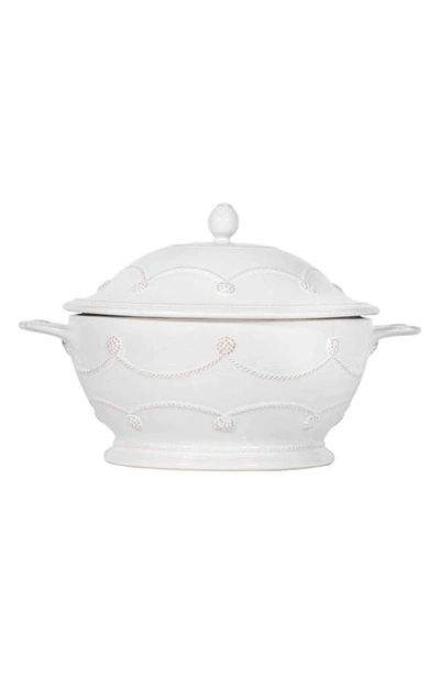 Shop Juliska Berry & Thread Ceramic Casserole Dish With Lid In Whitewash