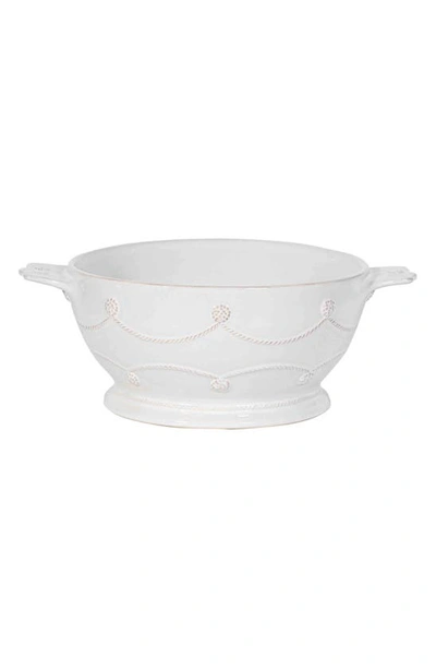 Juliska Berry & Thread Ceramic Casserole Dish With Lid In Whitewash