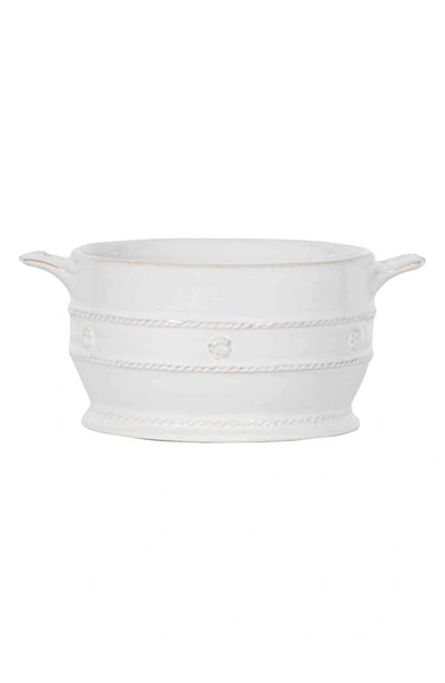 Shop Juliska Berry & Thread Mini Ceramic Baking Dish With Lid In Whitewash