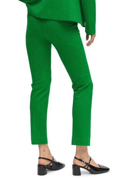 Mango Women's Rome Knit Straight Trousers In Green