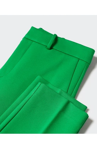 Shop Mango Rome Knit Straight Leg Pants In Green