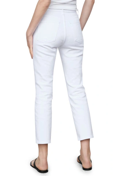 Shop Mango Slim Fit Crop Pants In White