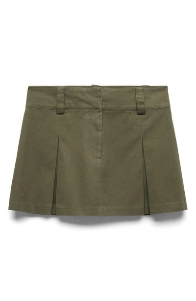 Mango Women's Pleated Miniskirt In Green