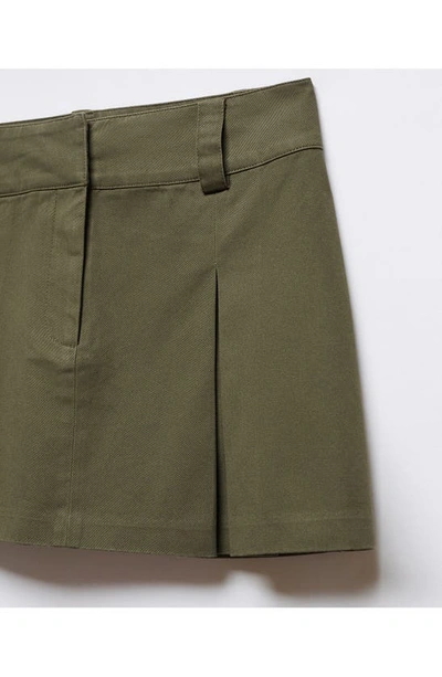 Mango Women's Pleated Miniskirt In Green