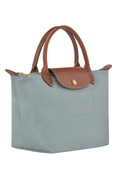 Shop Longchamp 'mini Le Pliage' Handbag In Steel