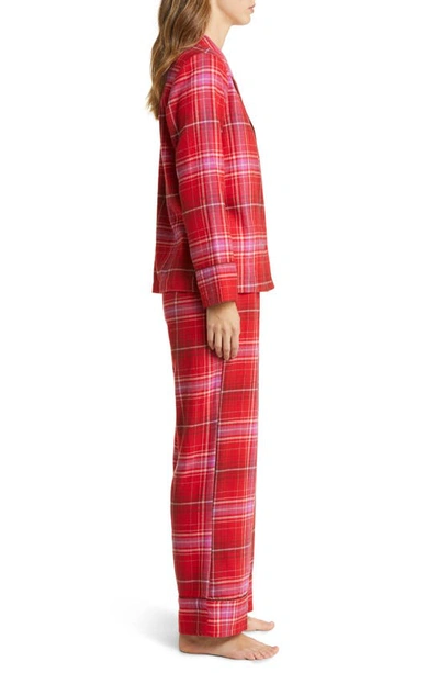 Shop Nordstrom Cozy Chic Print Flannel Pajamas In Red Barbados Noel Plaid