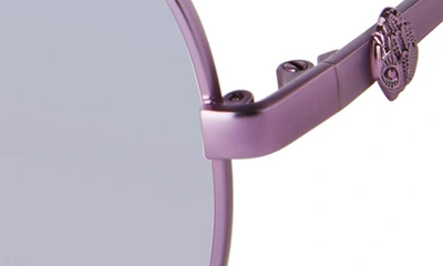 Shop Kurt Geiger Shoreditch 62mm Oversize Aviator Sunglasses In Lilac/ Violet Decor Ar