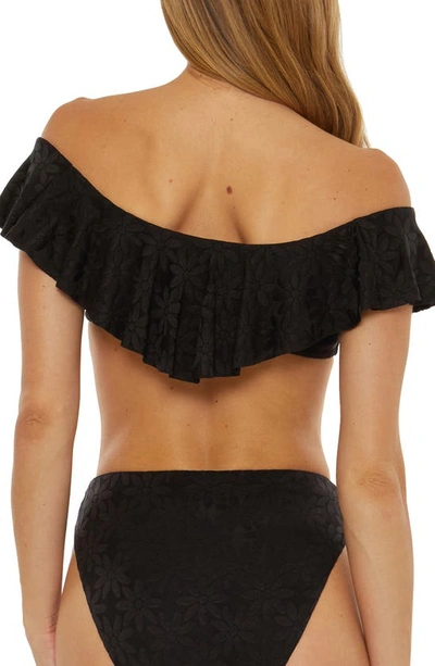 Shop Trina Turk Joplin Off The Shoulder Bandeau Bikini Top In Black