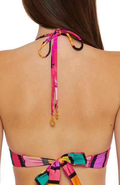 Shop Trina Turk Solar Floral Reversible Bikini Top In Pink