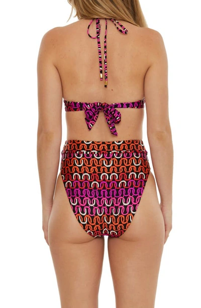 Shop Trina Turk Echo Halter Bikini Top In Pink