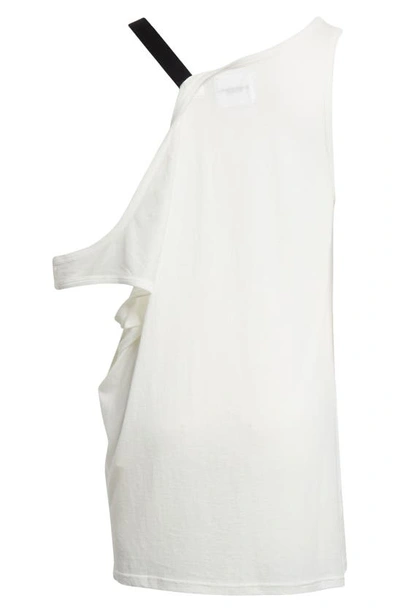 Shop Takahiromiyashita The Soloist Asymmetric One-shoulder Cotton & Silk Tank Top In White
