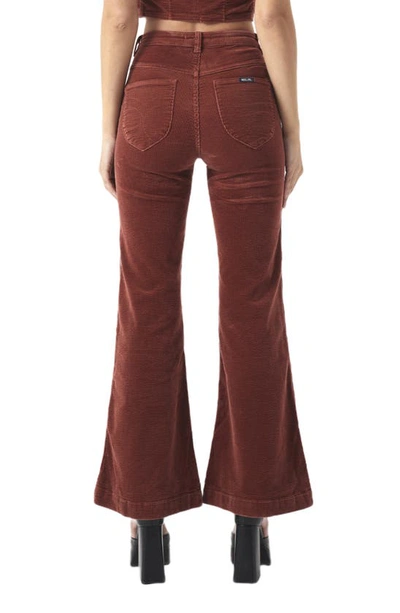 Shop Rolla's Eastcoast Flare Pants In Brick Cord