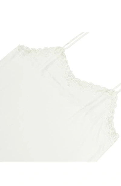 Uwila Warrior Lace Trim Nylon & Silk Slip In Winter White