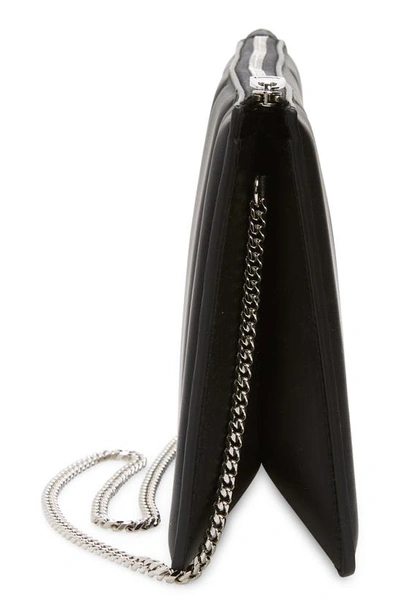 Shop Alexander Mcqueen The Slash Zip Leather Crossbody Bag In Black/ Soft Ivory
