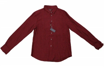 Shop John Varvatos Men's Long Sleeve Button Shirt In Red