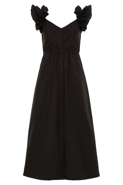 Shop Anna Cate Eleanor Midi Dress In Black