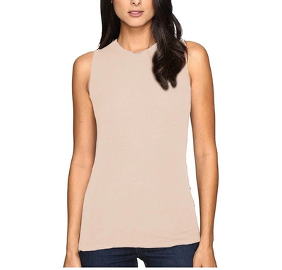 Three Dots Krystine-sleeveless Rib Tank Top In Gradenia In Multi