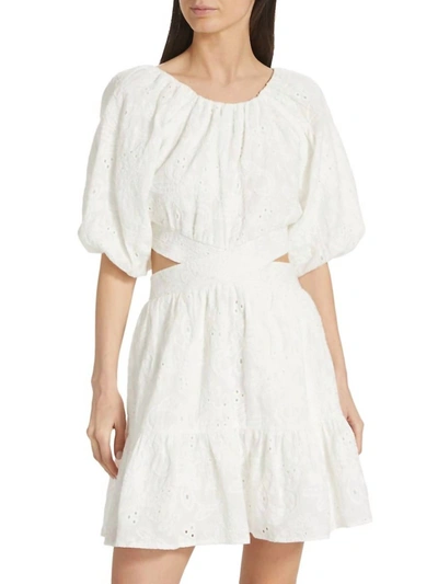 Shop En Saison Margie Cut Out Eyelet Dress In White