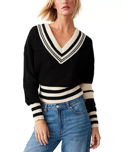 Shop Steve Madden Jen Varsity Sweater In Black Multi
