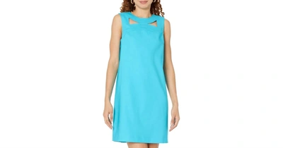 Shop Trina Turk Bev Dress In Turquoise In Blue