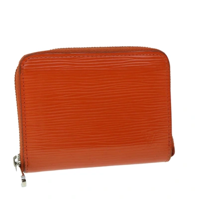 Pre-owned Louis Vuitton Porte Monnaie Zippy Leather Wallet () In Orange