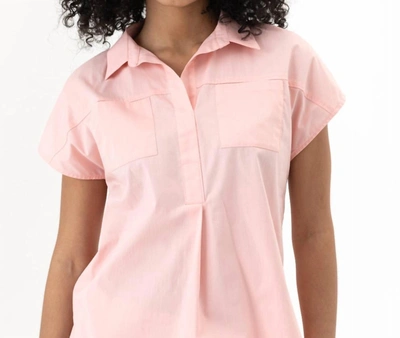 Shop Renuar Short Sleeve Top In Flamingo In Pink