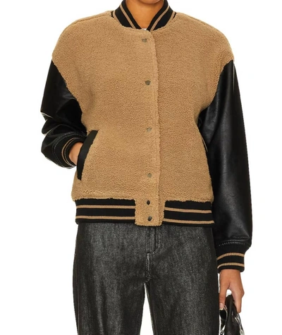 Shop Steve Madden Florence Jacket In Khaki Multi In Beige