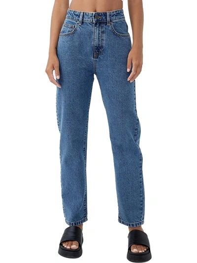 Shop Cotton On Womens High Rise Stretch Mom Jeans In Blue