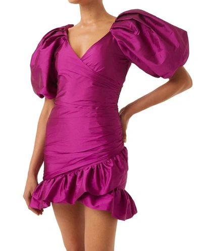 Shop Misa Sybil Dress In Magenta In Pink