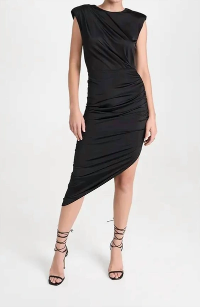 Shop Veronica Beard Merrith Asymmetrical Dress In Black