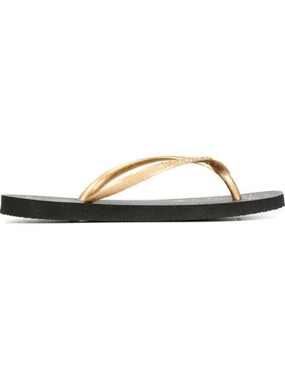 Shop Charlotte Olympia X Havaianas Flip Flops In Black