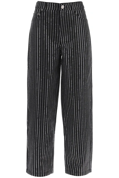 Shop Rotate Birger Christensen Jeans With Sequined Stripes
