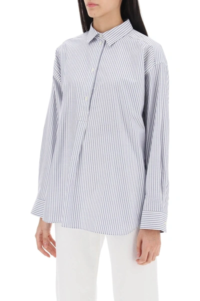 Shop Totême Striped Oxford Shirt