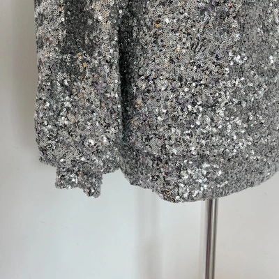 Pre-owned Isabel Marant Silver Sequin Embellished Long Sleeve Long Top