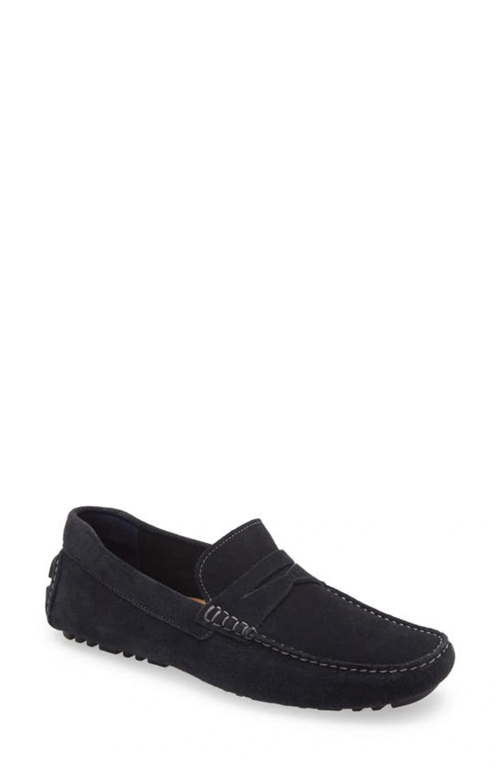 Nordstrom Brody Driving Penny Loafer In Navy Suede | ModeSens display picture 3