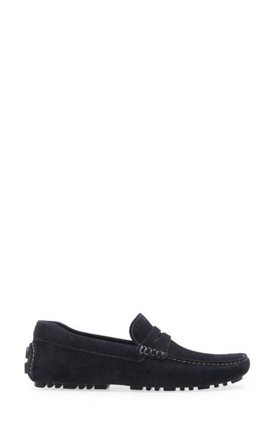 Nordstrom Brody Driving Penny Loafer In Navy Suede