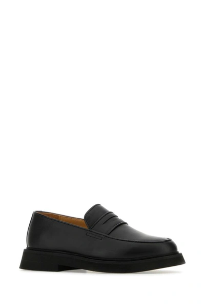 Shop Apc A.p.c. Unisex Black Leather Gael Loafers