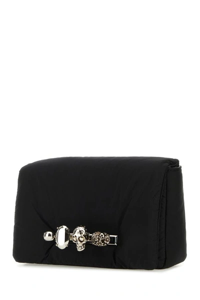 Shop Alexander Mcqueen Man Black Nylon The Puffy Knuckle Belt Bag