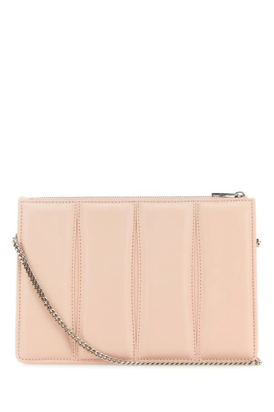 Shop Alexander Mcqueen Woman Pastel Pink Leather Shoulder Bag