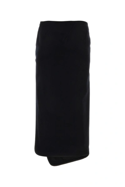 Shop Ann Demeulemeester Woman Black Felt Oline Skirt