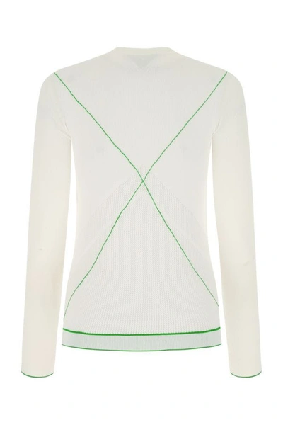 Shop Bottega Veneta Woman White Viscose Blend Sweater