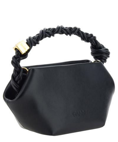 Shop Ganni Bou Mini Handbag In Black