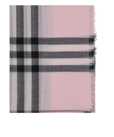 Shop Burberry Scarf In Pink