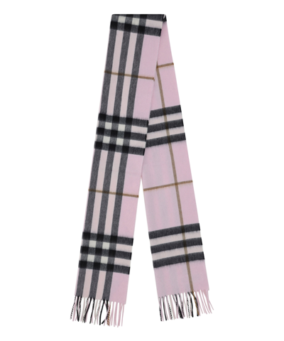 Shop Burberry Cashmere Scarf In Pink