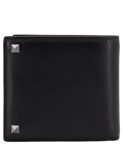 Shop Valentino Rockstud Wallet In Black