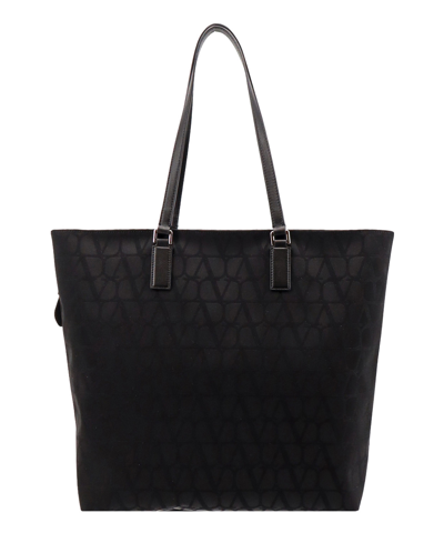 Shop Valentino Toile Iconographe Tote Bag In Black