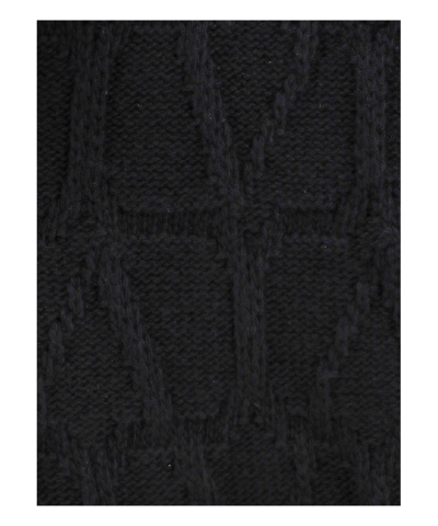 Shop Valentino Toile Iconographe Cardigan In Black