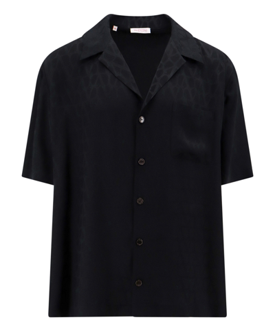 Shop Valentino Toile Iconographe Short Sleeve Shirt In Black